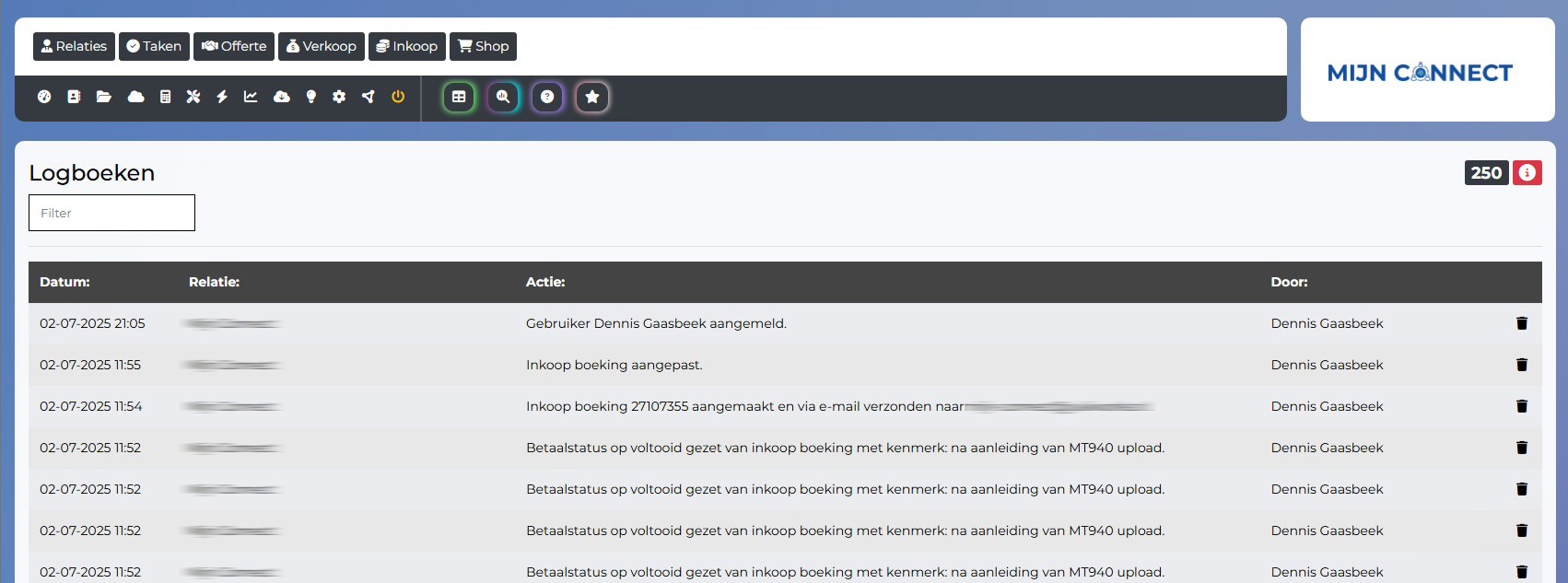 Logboeken - volg alle activiteiten en wijzigingen